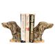 Hand Crafted Brass Golden Retriever Dog Bust Heavy Bookends