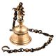 Traditional Brass Temple Bell With Dancing Ganesha Statue With Chain