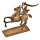 Brass Laxmibai on Horse Decorative Showpiece