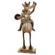Brass Laxmibai on Horse Decorative Showpiece