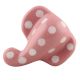Pink Polka Elephant Face Knob