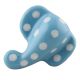 Turquoise Polka Elephant Face Knob