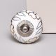 White Gold Fine Leaf Round Cabinet Knob