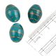 Indian Mixed Pressed Turquoise Glass Beads For Jewlery Making (Pack Of 12)