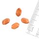 Peach Glass Beads Spacer Matt Color For Jewelry making (Pack Of 12)
