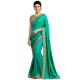 Paper Silk Saree With Blouse Piece Turquoise