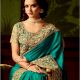 GreenÂ Embroidered Border Work Paper Silk Saree with Blouse Piece