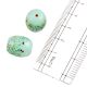 Teal Blue Decorative Glass Barrel Shaped Jewelry Beads (Pack Of 12)