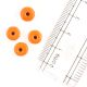 Orange Loose Glass Seed Beads Used for Jewellery Making (Pack Of 12)