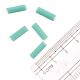 Sky Blue Jewelry Making Glass Cylinder Beads (Pack Of 12)