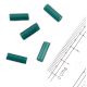 Teal Blue Jewelry Glass Cylinder Beads (Pack Of 12)