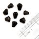 Black Glass Bell Shape Faceted Jewelry Beads (Pack Of 12)