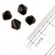 Black Bicones Glass Beads Shape For Jewelry (Pack Of 12)