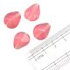 Rose Pink Tear Drop Jewelry Making Faceted Crystal Glass Loose Beads (Pack Of 12)
