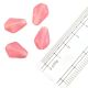 Light Pink Tear Drop Jewelry Making Faceted Crystal Glass Loose Beads (Pack Of 12)