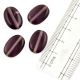 Purple Color Jewelry Oval Shape Loose Glass Beads (Pack Of 12)
