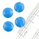 Blue Loose Flat Spacer Glass Beads For Making Jewelry