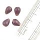Purple  Shiny Tear Drop Shape Glass Beads For Jewelry Making