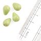 Light Green Tear Drop Shape Glass Beads For Jewelry Making