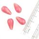 Pink Tear Drop Shaped Glass Beads For Jewelry Making