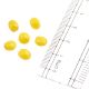 Loose Yellow Glass Transparent Oval Shaped  Beads For Jewelry Making (12 In Pack)