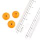 Yellow Round Glass Beads Loose Beads For Jewelry Making (12 in Pack)
