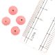 Pink Abacus Faceted Glass Beads For Jewelry Making (12 in Pack)