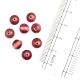 Round Shape Glass Beads For Jewelry Making (12 in Pack)