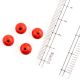 Redorange Round Shape Glass Beads For Jewelry Making (12 in Pack)