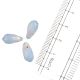 Sky Blue Irregular Briolette Shape Glass Beads For Jewelry Making (12 in Pack)