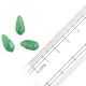 Green Irregular Briolette Shape Glass Beads For Jewelry Making (12 in Pack)