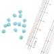 Sky Blue Drum Shape Glass Beads For Jewelry Making (50 in Pack)