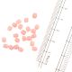 Pink Drum Shape Glass Beads For Jewelry Making (50 in Pack)