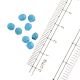 Blue Drum Shape Glass Beads For Jewelry Making (50 in Pack)