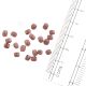 Mauve Drum Shape Glass Beads For Jewelry Making (50 in Pack)