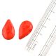 Red Glass Big Waterdrop Teardrop Beads Jewelry Loose Beads (12 in Pack)