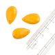 Yellow Glass Big Waterdrop Teardrop Beads Jewelry Loose Beads (12 in Pack)