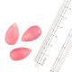 Pink Glass Big Waterdrop Teardrop Beads Jewelry Loose Beads (12 in Pack)