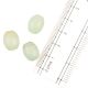 Pale Green Glass Beads Egg Shape Loose Spacer Oval Beads For Jewelry Making (12 in Pack)