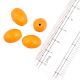Orange Glass Beads Egg Shape Loose Spacer Oval Beads For Jewelry Making (12 in Pack)
