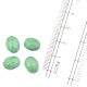 Sea Green Glass Beads Egg Shape Loose Spacer Oval Beads For Jewelry Making (12 in Pack)