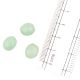 Powder Blue Glass Beads Egg Shape Loose Spacer Oval Beads For Jewelry Making (12 in Pack)