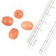 Light Brown Glass Beads Egg Shape Loose Spacer Oval Beads For Jewelry Making (12 in Pack)