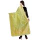 Green & Golden Woven Design Banarasi Silk Dupatta