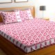 Chic Home Premium Cotton Printed Double Bed Sheet with 2 Pillow Covers: