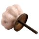 Baby Pink Crackle Ceramic Melon Cabinet Knob