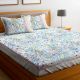 Chic Home Premium Cotton Printed Double Bed Sheet with 2 Pillow Covers: