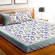 Chic Home Premium Cotton Printed Double Bed Sheet with 2 Pillow Covers: