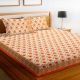 Chic Home Premium Cotton Printed Double Bed Sheet with 2 Pillow Covers: