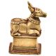 Carved Sitting Nandi Statue Brass Metal Statue